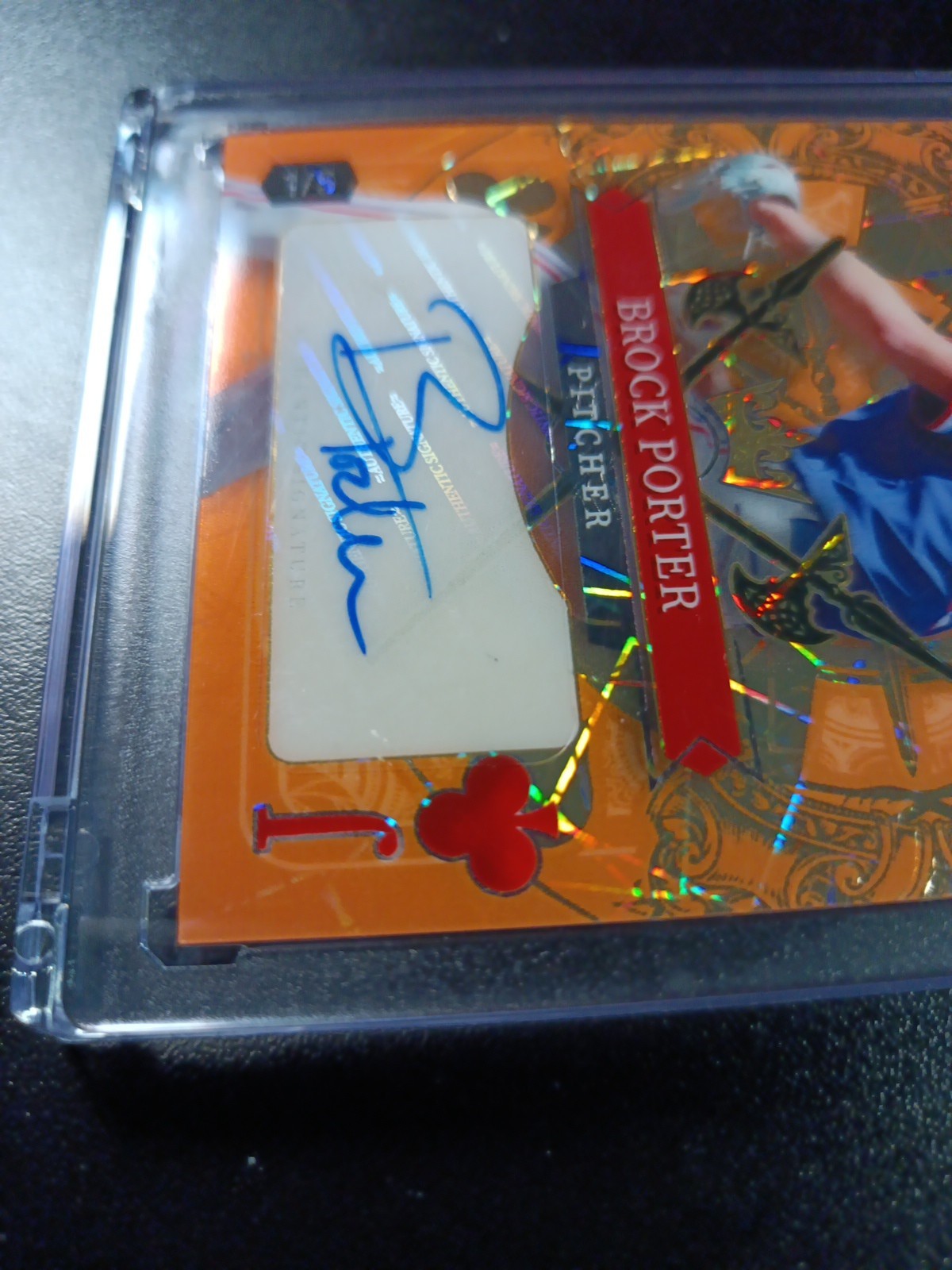 # 1/5 Autograph Brock Porter Gold Prizm Refractor Rookie Baseball Wild Card  MLB