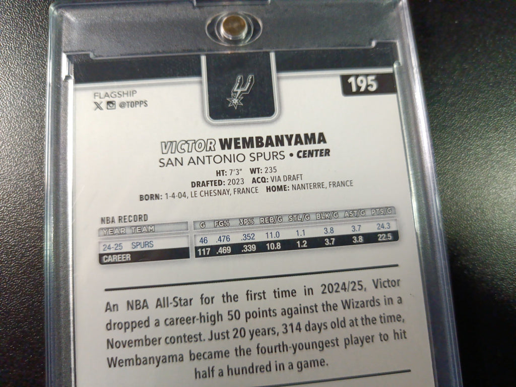Victor Wembanyama Season Tip Off Foil Card 2025-26 Topps Basketball Card
