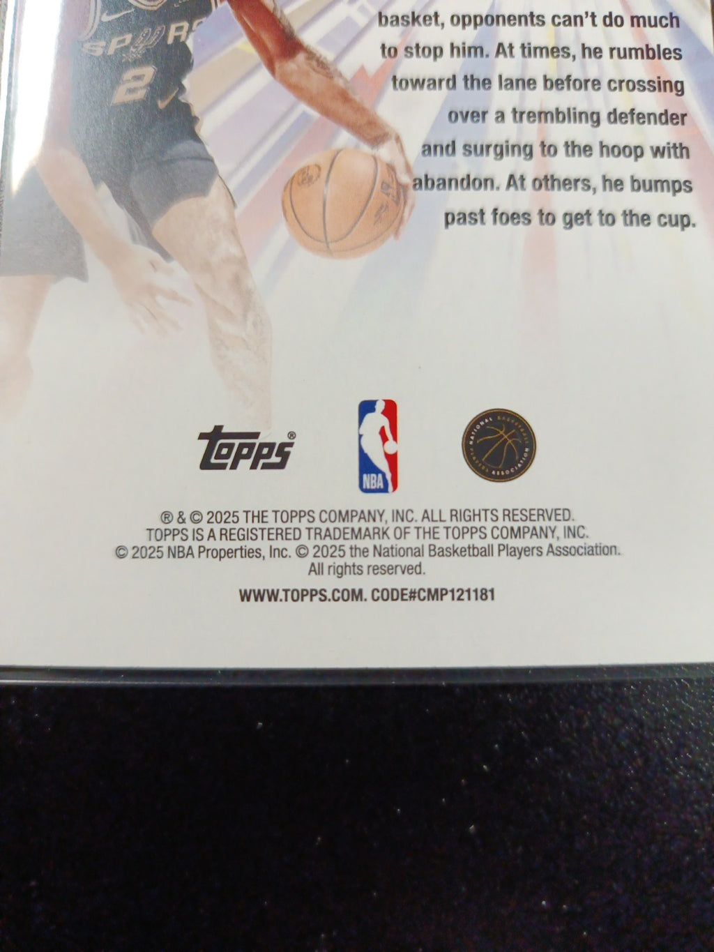 Dylan Harper Rookie Silver Foil Power Players Card 2025-26 Topps Basketball