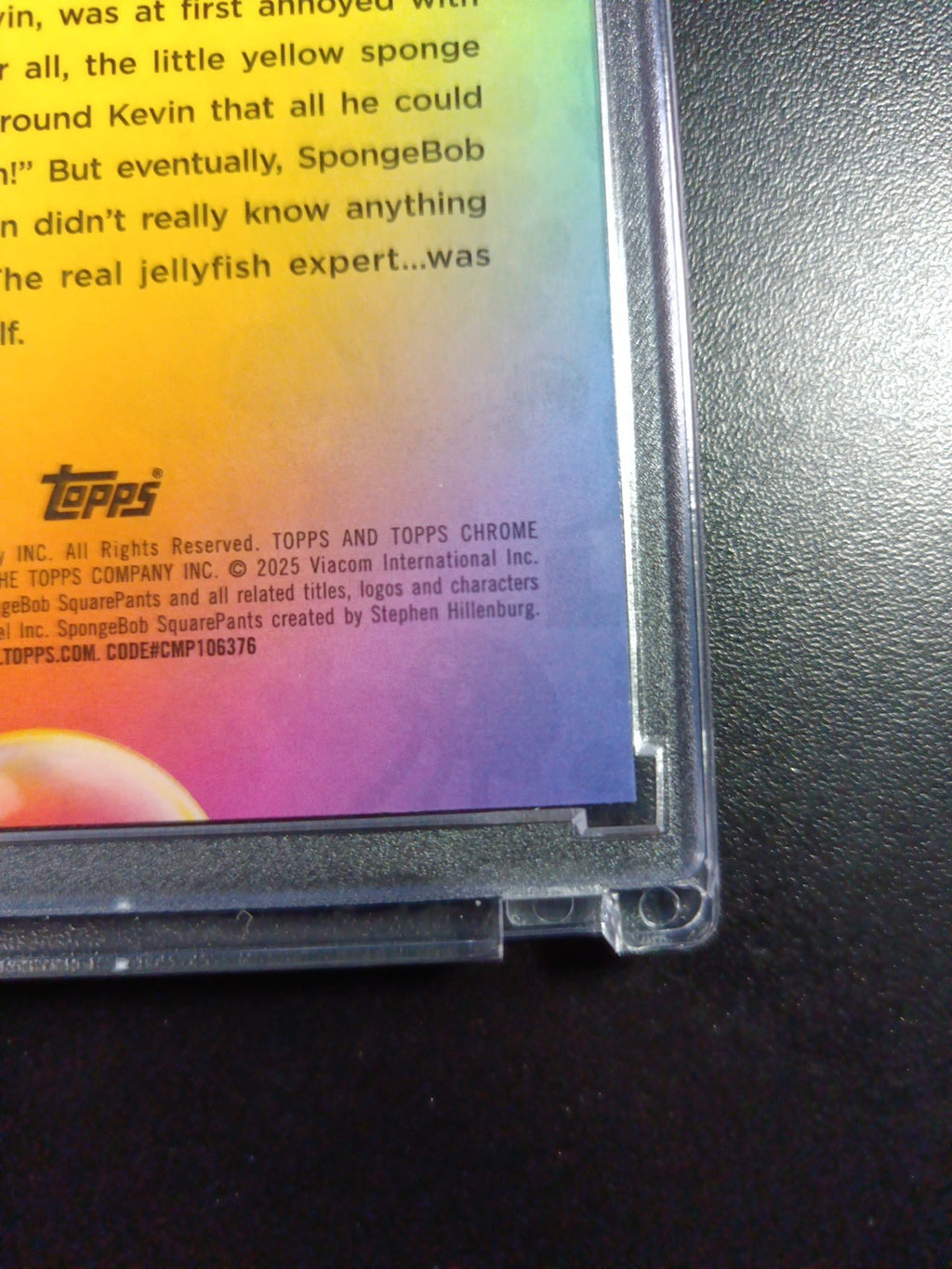 SpongeBob 178/199 Hi Kevin Jellyfish Hat Aqua Lava Refractor Card Topps /199