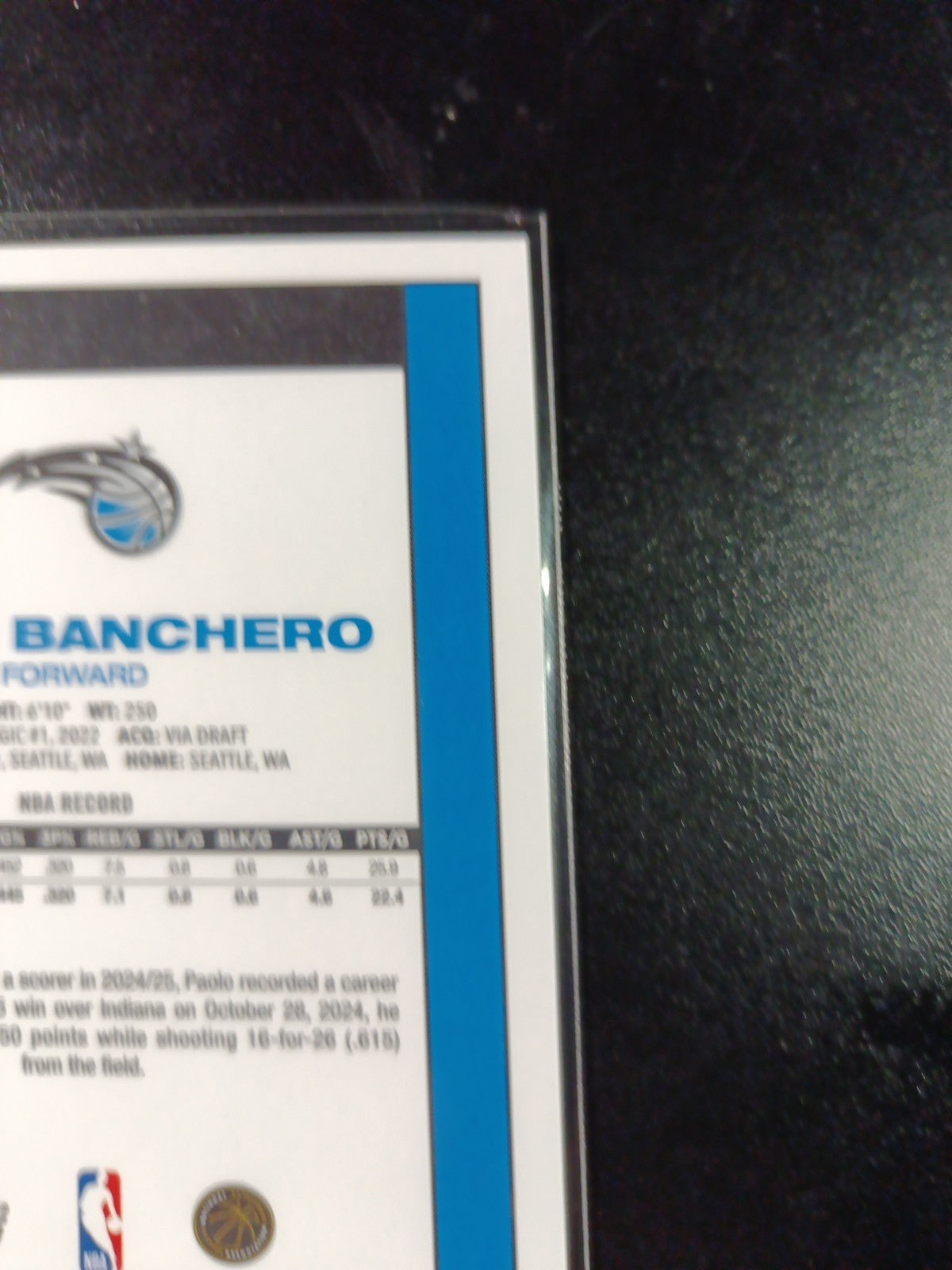 Mojo Refractor Paolo Banchero 45th Anniversary Card 25-26 Topps Basketball NBA