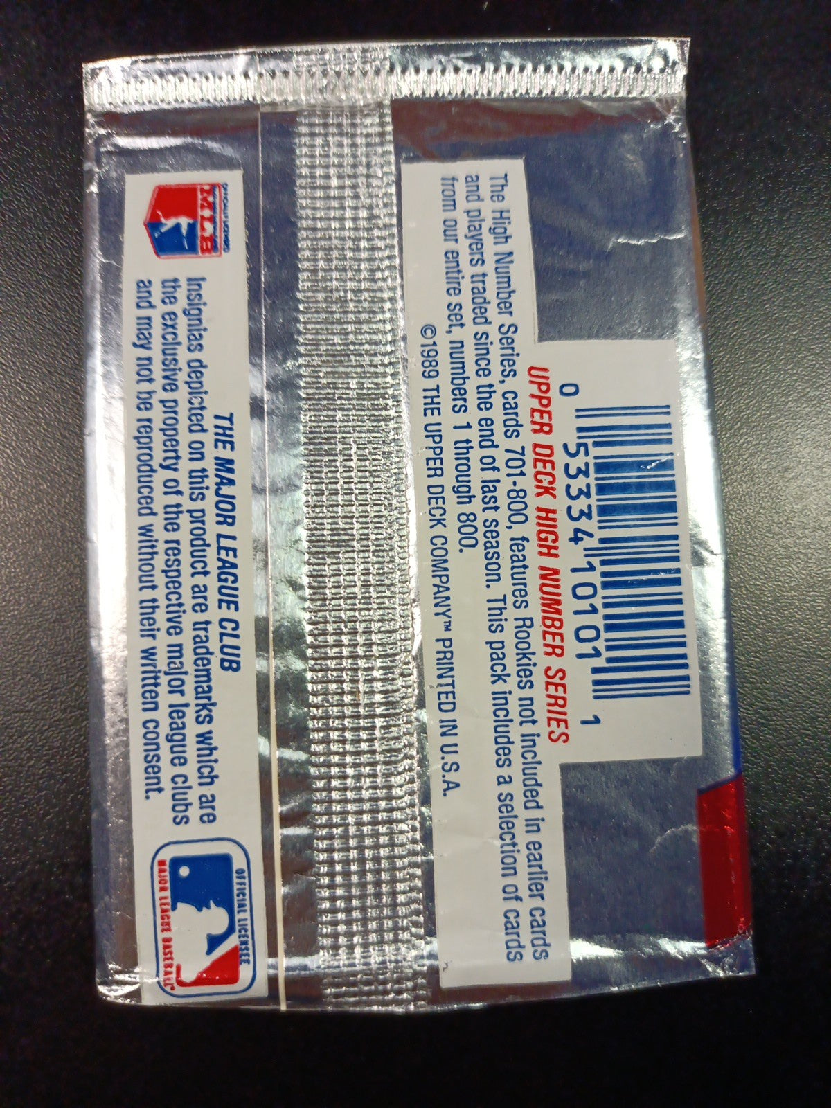 Dodgers & Blue Jays World Series 1989 Upper Deck Hologram Stickers & Foil Pack