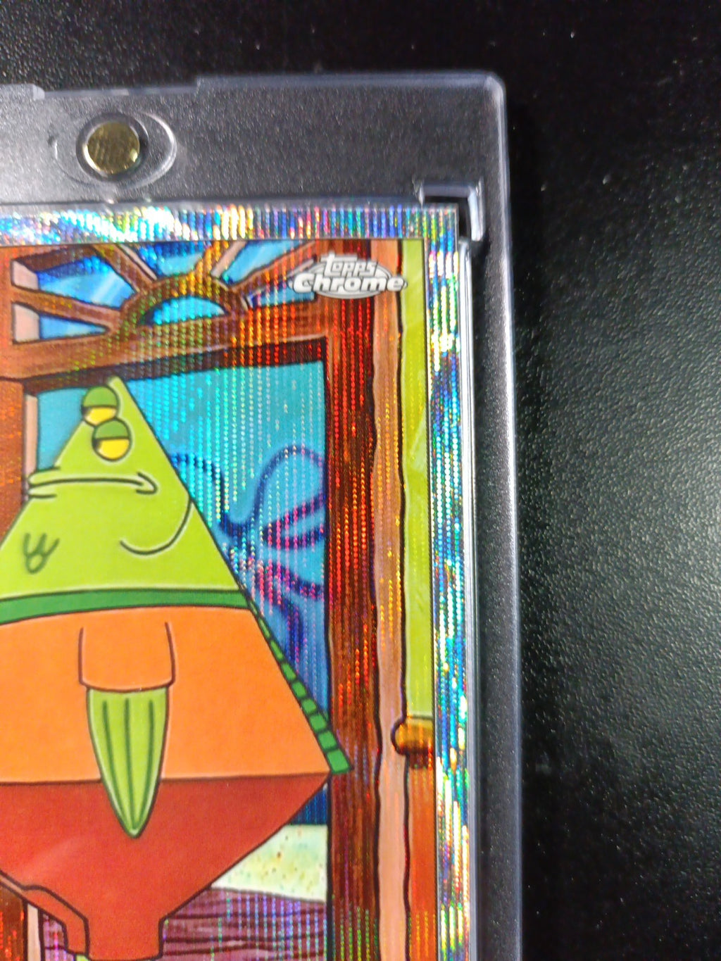 SpongeBob # 124/175 Silver Wave Refractor Flats The Flounder Card Topps /175