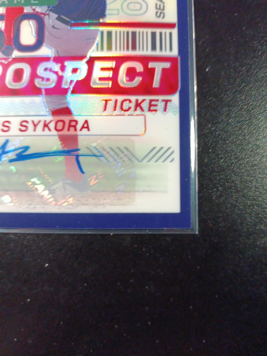 Prizm # /125 Autograph Travis Sykora Panini Prospect 24 Rookie Baseball Card MLB