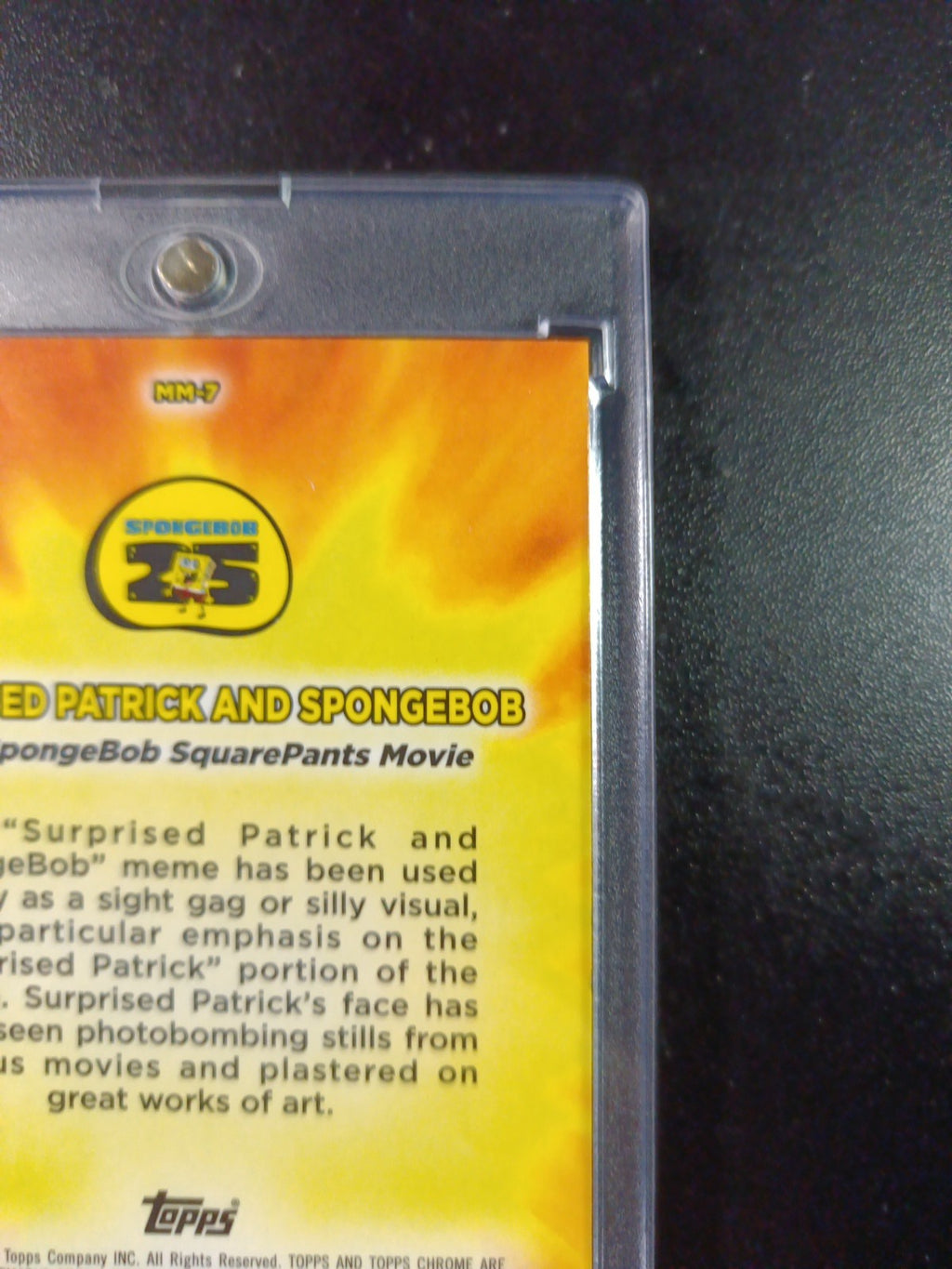 SpongeBob Masterful Memes Surprised Patrick & SpongeBob Card Topps Case Hit MM-7