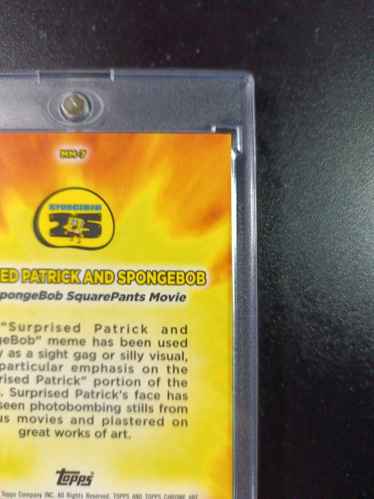 SpongeBob Masterful Memes Surprised Patrick & SpongeBob Card Topps Case Hit MM-7