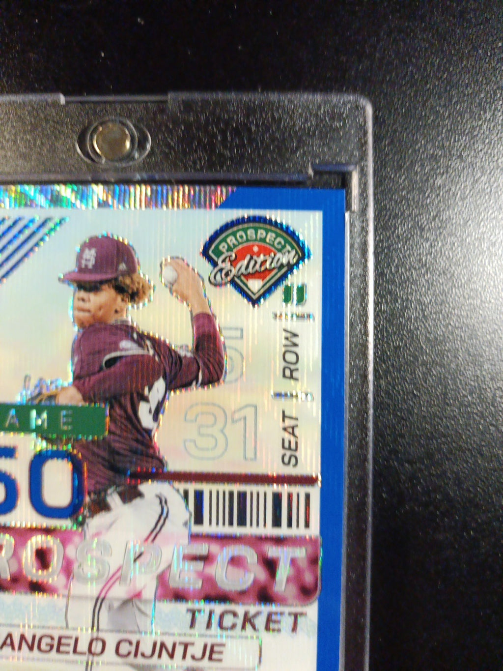 # /75 Autograph Jurrangelo Cijntje Mariners Rookie Wave Prizm Baseball Card 