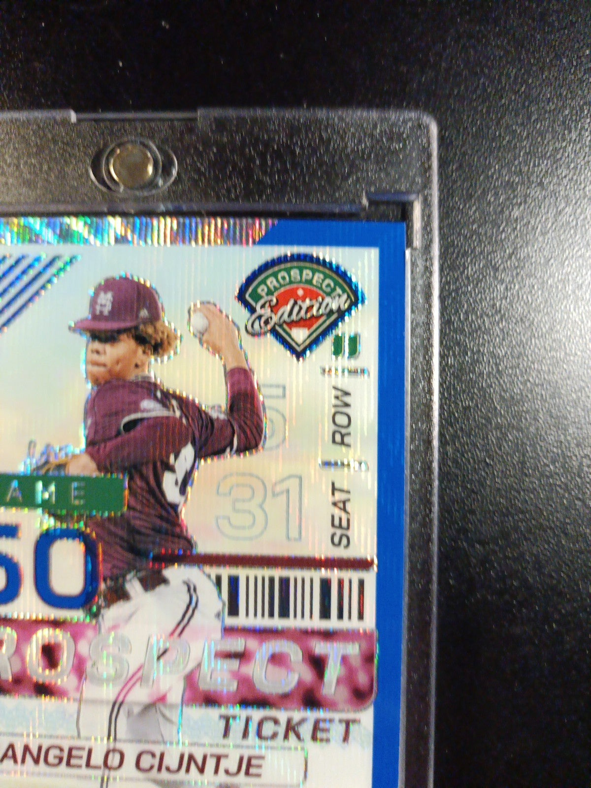 # /75 Autograph Jurrangelo Cijntje Mariners Rookie Wave Prizm Baseball Card 