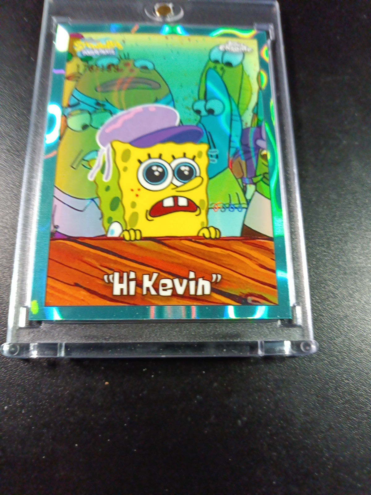 SpongeBob 178/199 Hi Kevin Jellyfish Hat Aqua Lava Refractor Card Topps /199