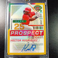 # /10 Gold Prizm Autograph  Hector Rodriguez Rookie Prospect Baseball Card