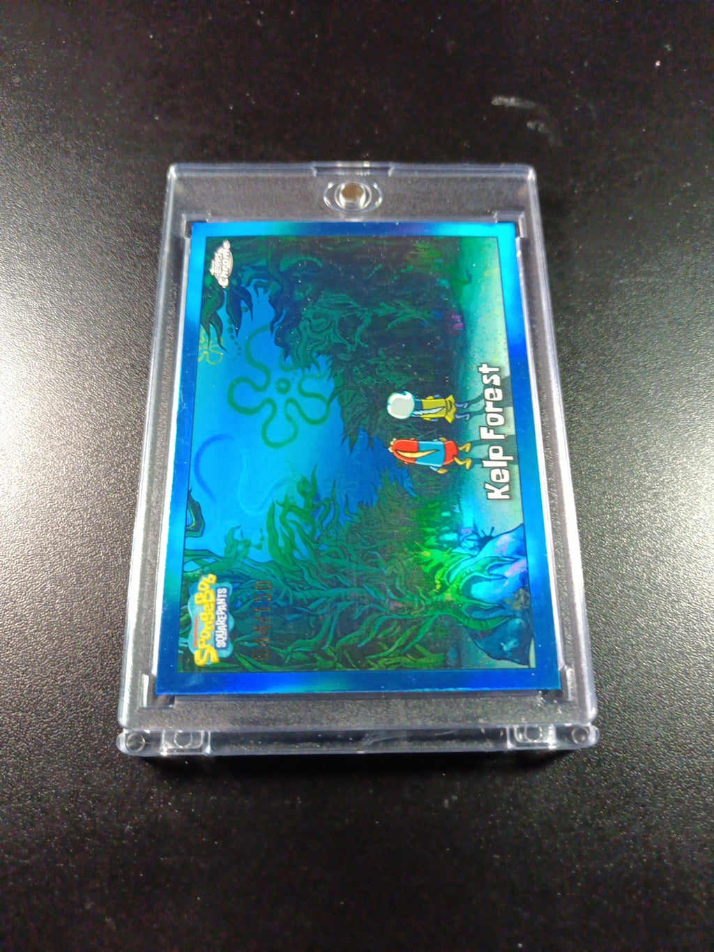 SpongeBob 44/150 Kelp Forest Bikini Bottom Blue Refractor Card Topps Chrome /150