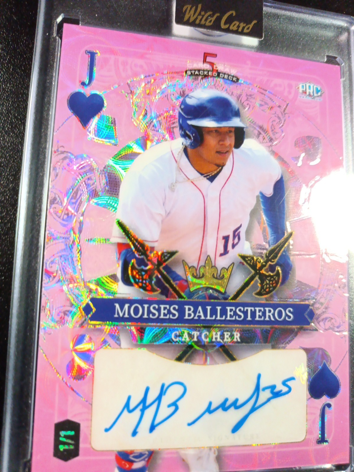 # 1/1 Autograph Moises Ballesteros Rookie Baseball Card Disco Prizm Refractor