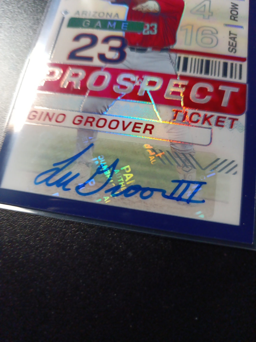 # /125 Prizm Autograph Gino Groover Panini Prospect Rookie Baseball Card 2024