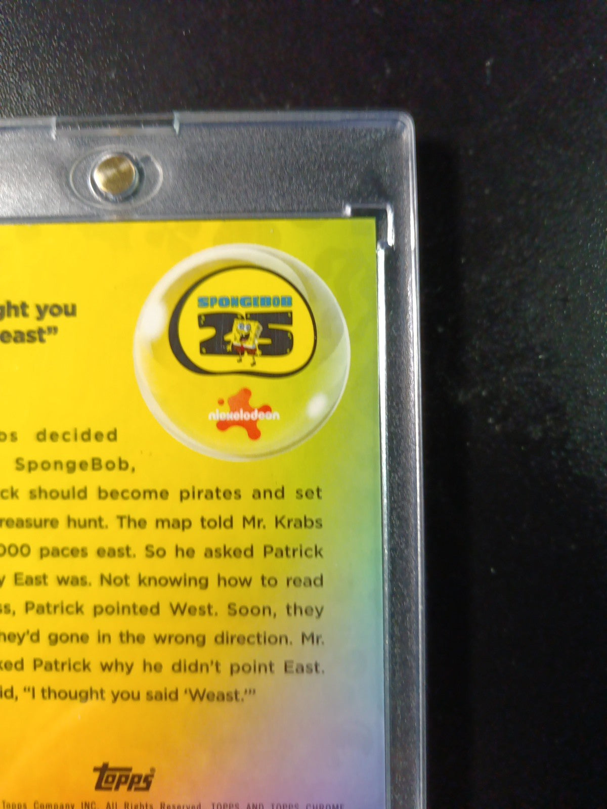 SpongeBob #29/99 Blue Bubble Refractor Patrick I Thought You Said Wheast Card 