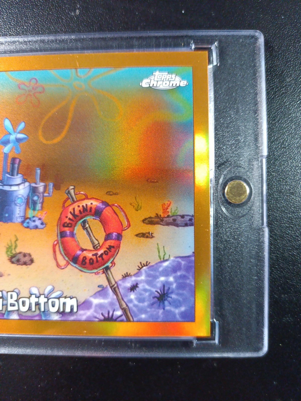 SpongeBob #3/25 Bikini Bottom Orange Refractor Card Topps Case Hit Low Number 
