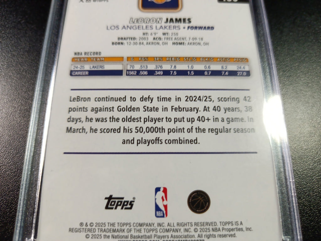 LeBron James Season Tip Off Gold Foil Card 2025-26 Topps Basketball Card Lakers
