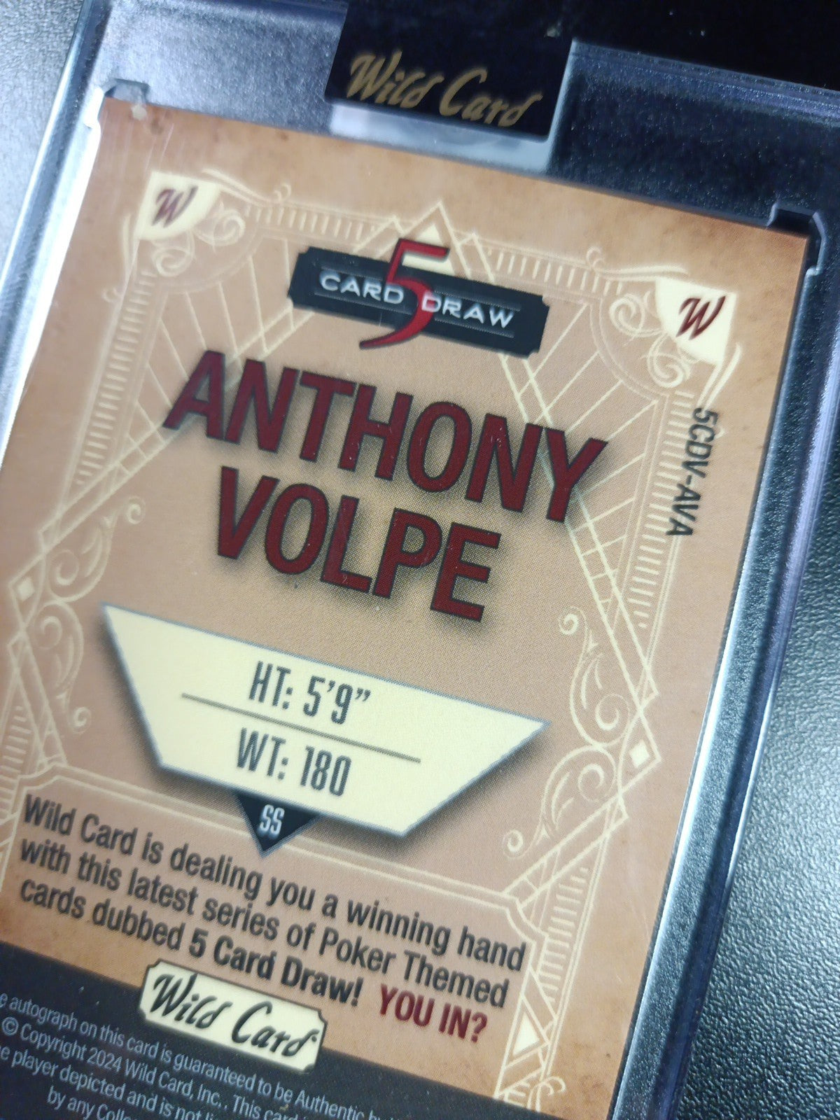 # 2/2 Autograph Anthony Volpe Holo Foil Blue Rookie Baseball Wild Card  MLB