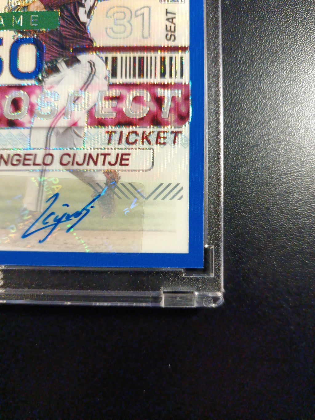 # /75 Autograph Jurrangelo Cijntje Mariners Rookie Wave Prizm Baseball Card 