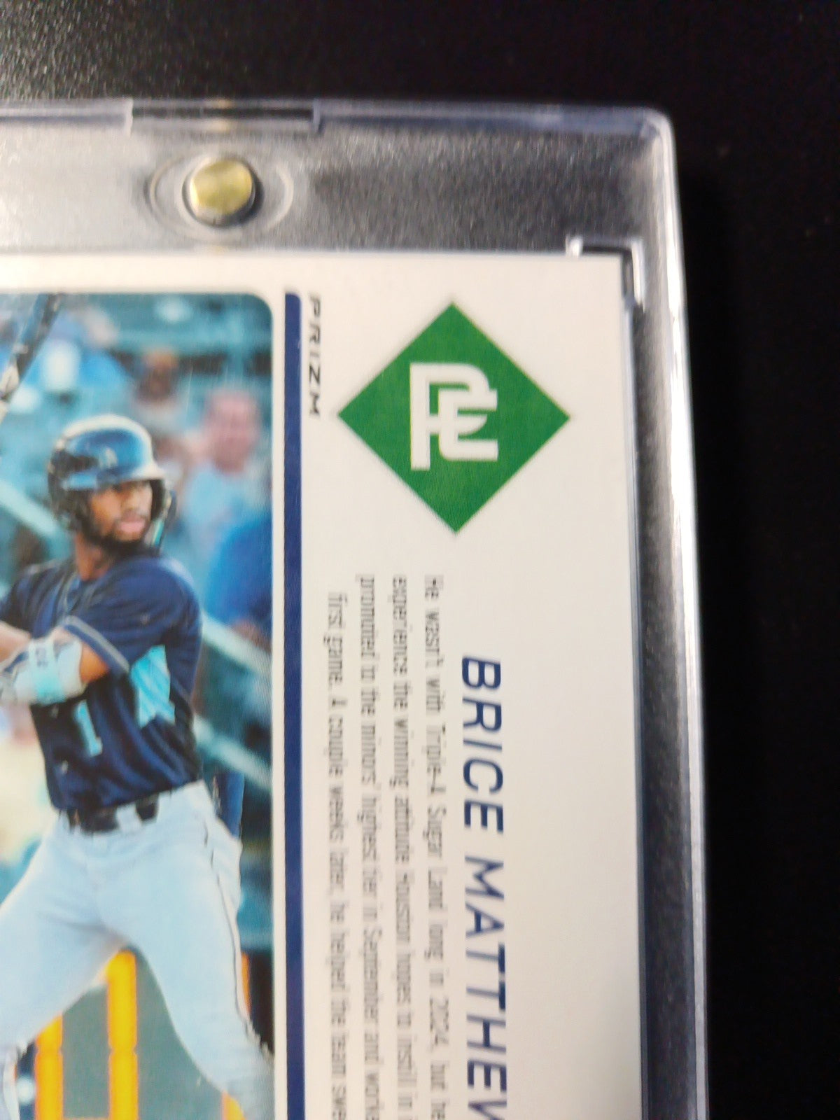 Super Rare Green Prizm Auto Brice Matthews Panini Prospect Rookie Baseball Card