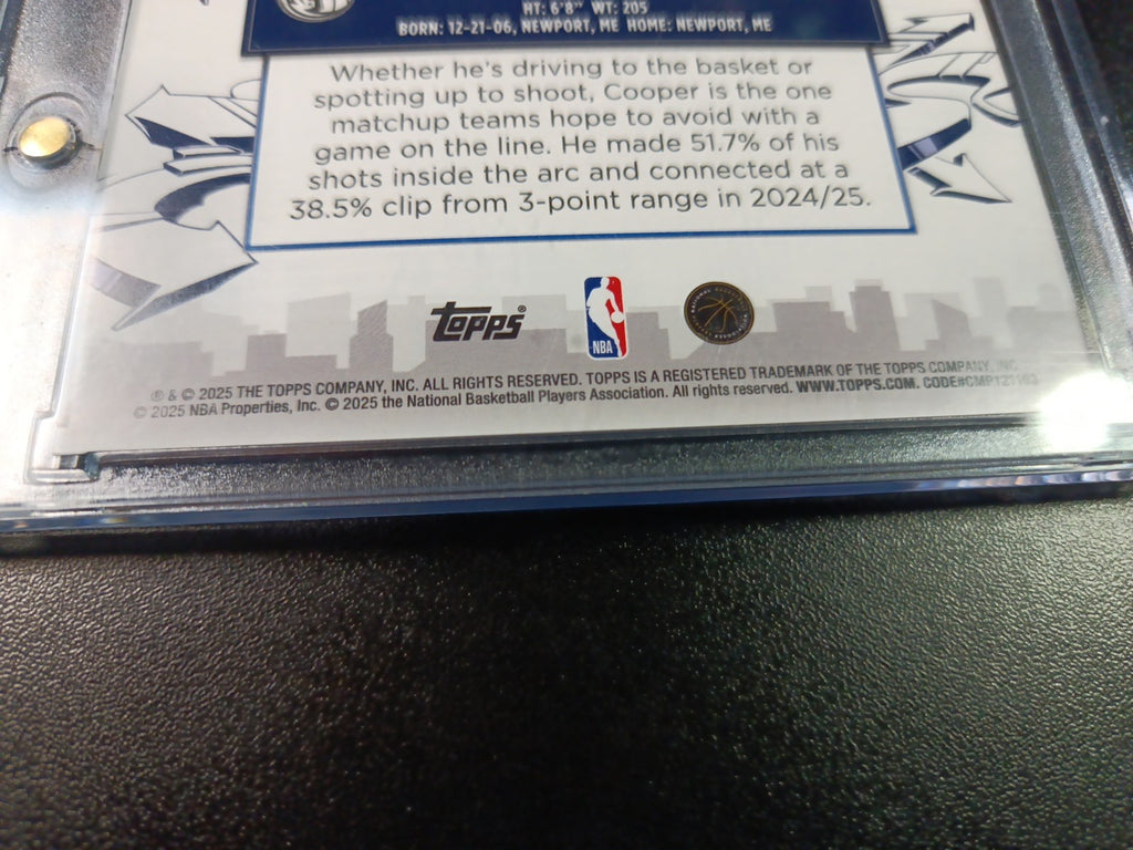 #1 Cooper Flagg Rookie Graffiti Clutch City Foil Card 2025-26 Topps Basketball