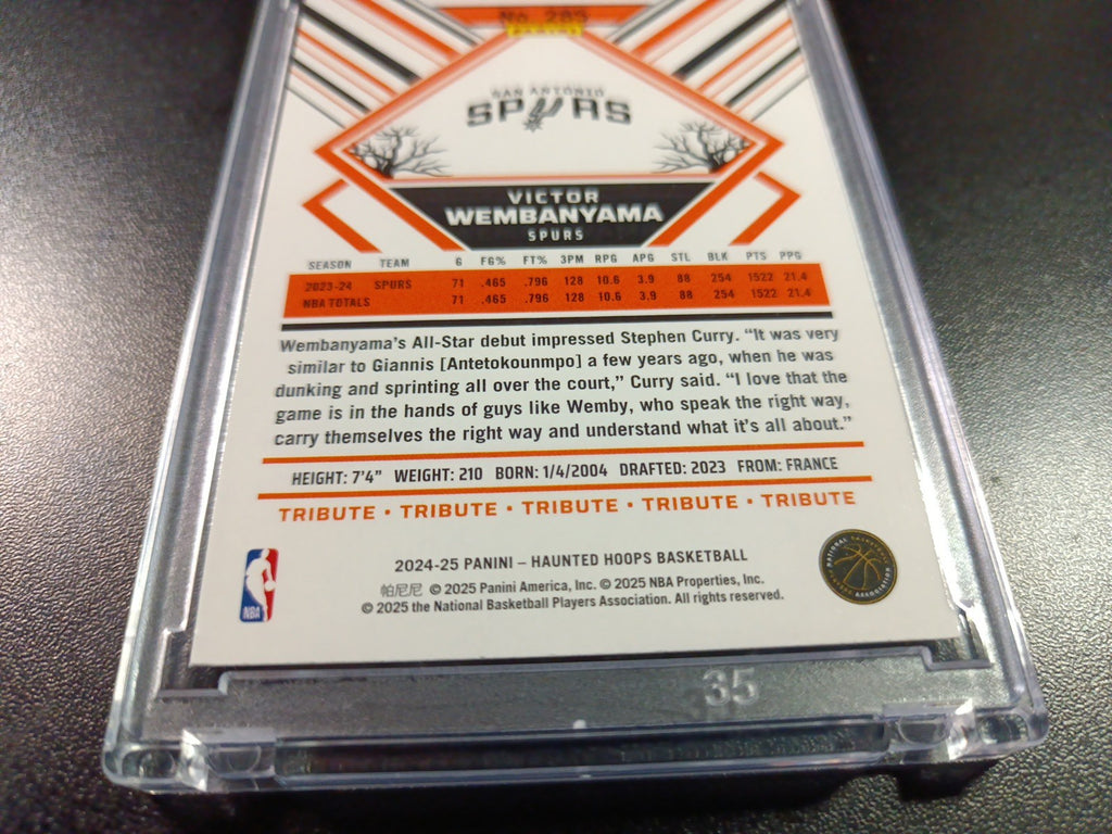 Spider Web Holo Wembanyama NBA Haunted Hoops 2024-25 Basketball Card Spurs Prizm