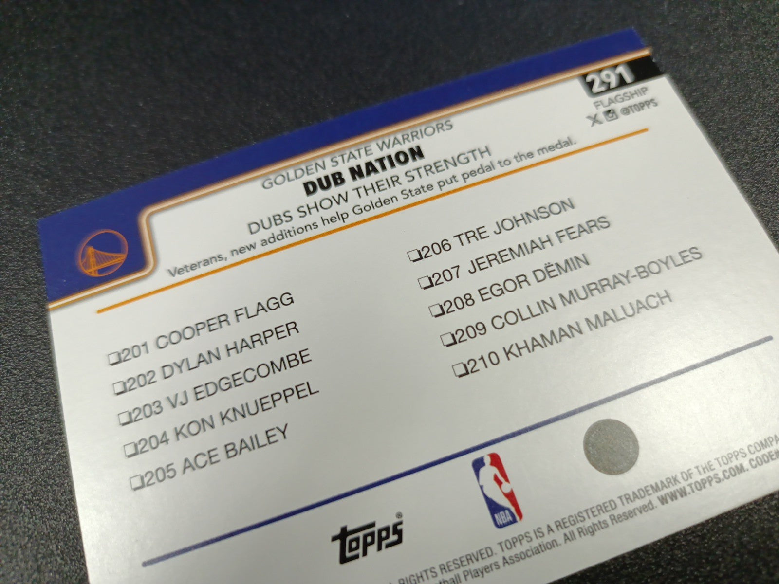 # /150 Topps Basketball 2025-26 Stephen Curry Dub Nation Blue Speck Prizm Dubs