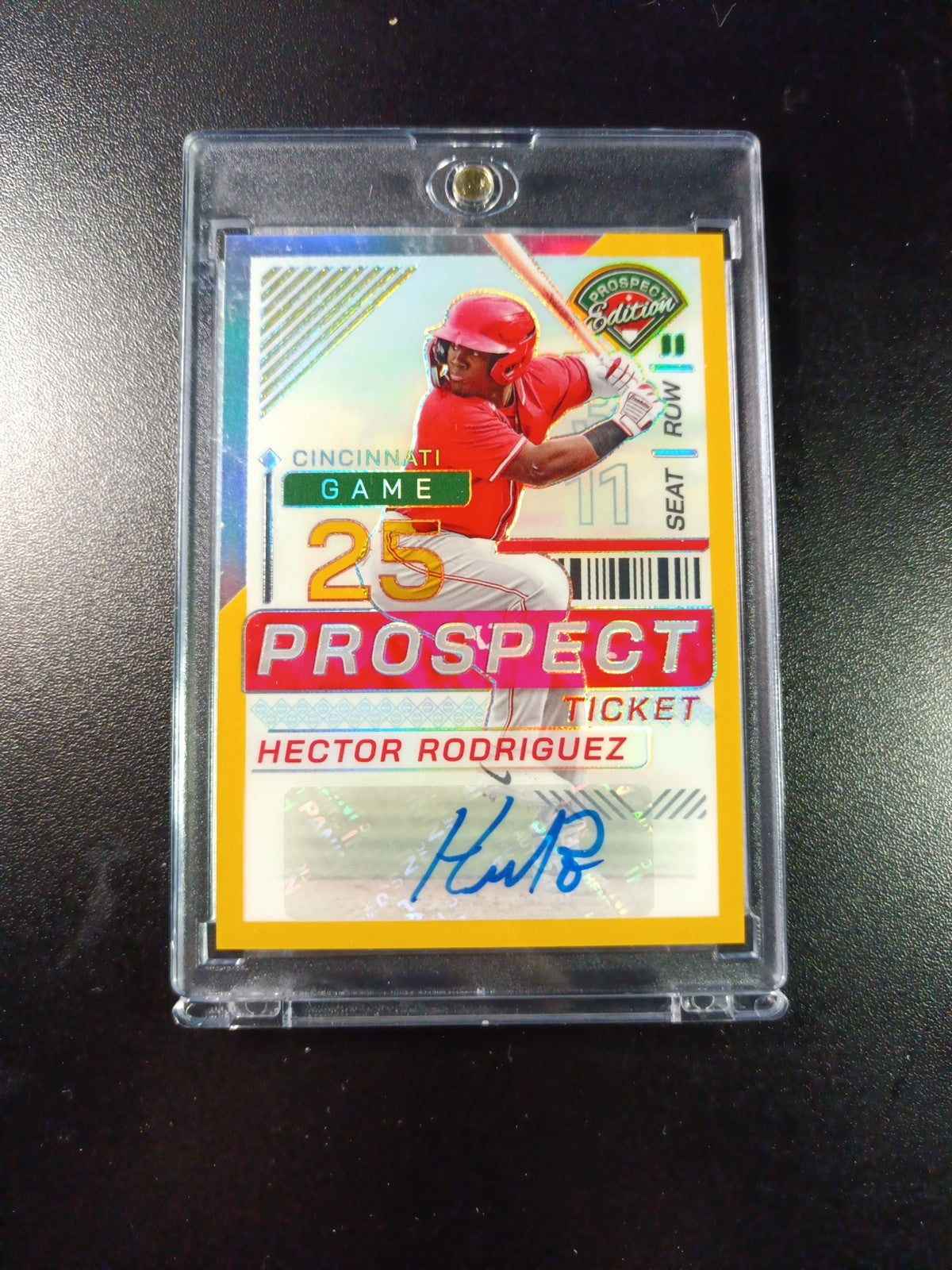 # /10 Gold Prizm Autograph  Hector Rodriguez Rookie Prospect Baseball Card
