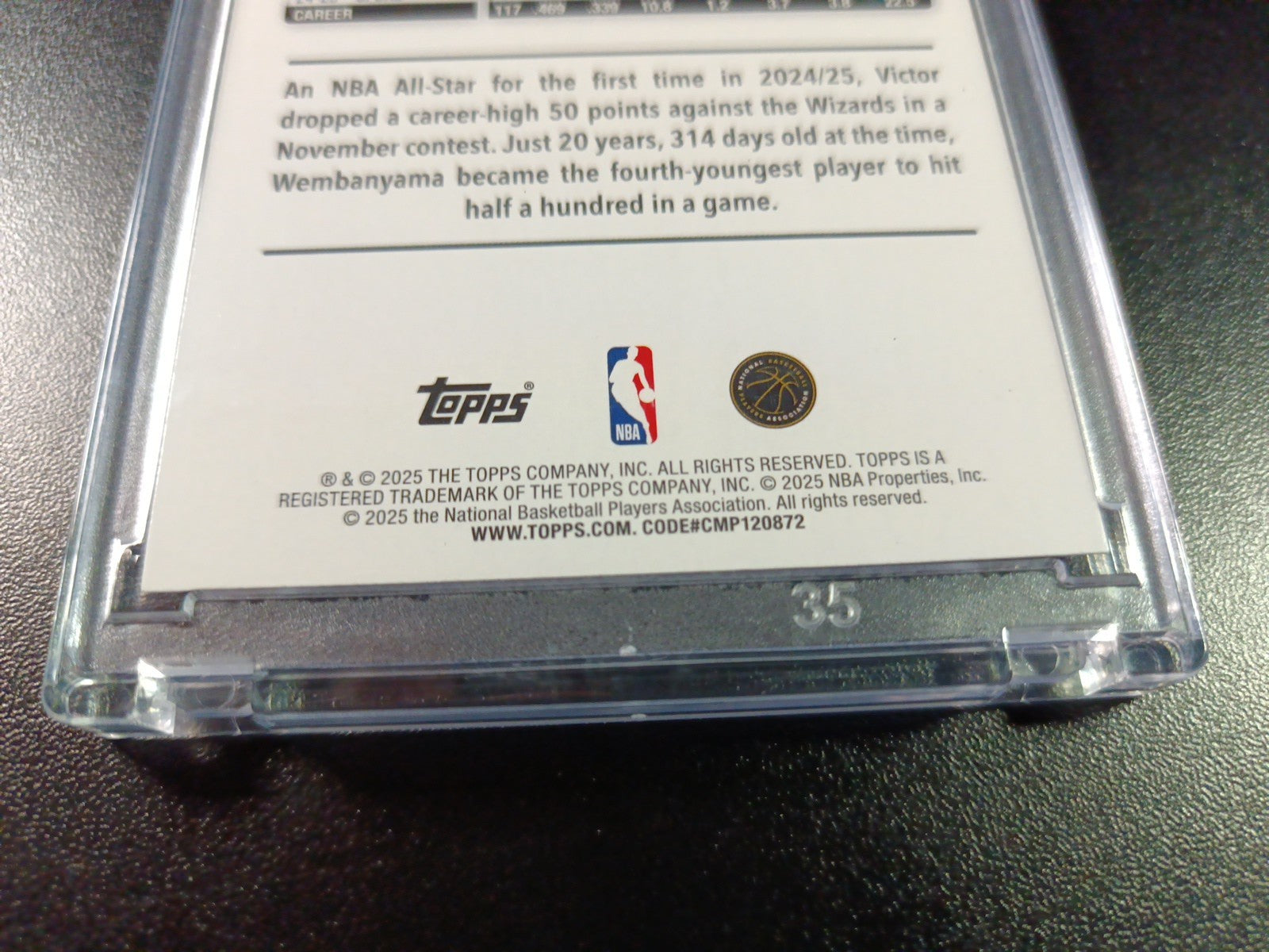 Victor Wembanyama Season Tip Off Foil Card 2025-26 Topps Basketball Card