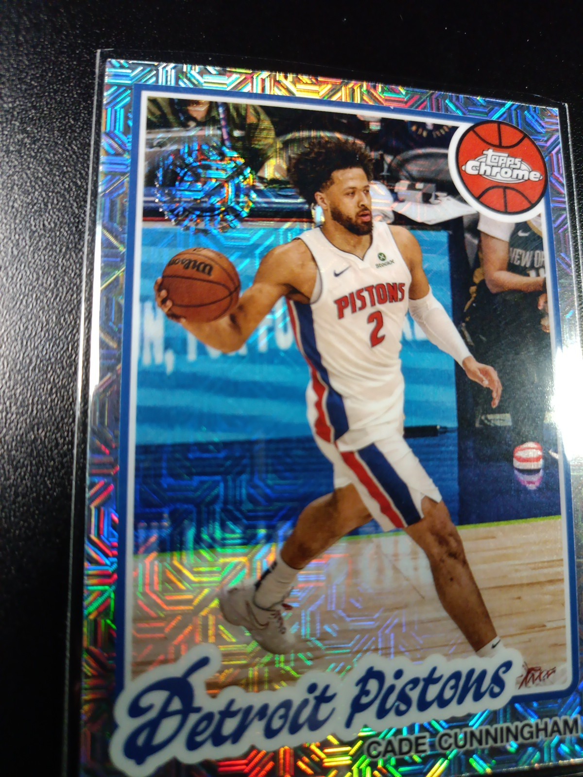 Mojo Refractor Cade Cunningham 45th Anniversary Card 25-26 Topps Basketball NBA