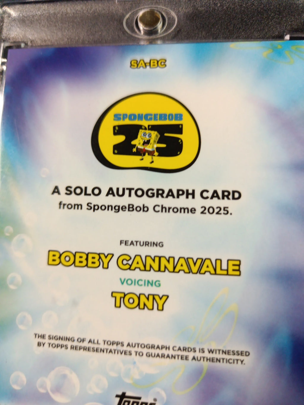 SpongeBob Refractor Autograph Tony Bobby Cannavale Card Topps Case Hit