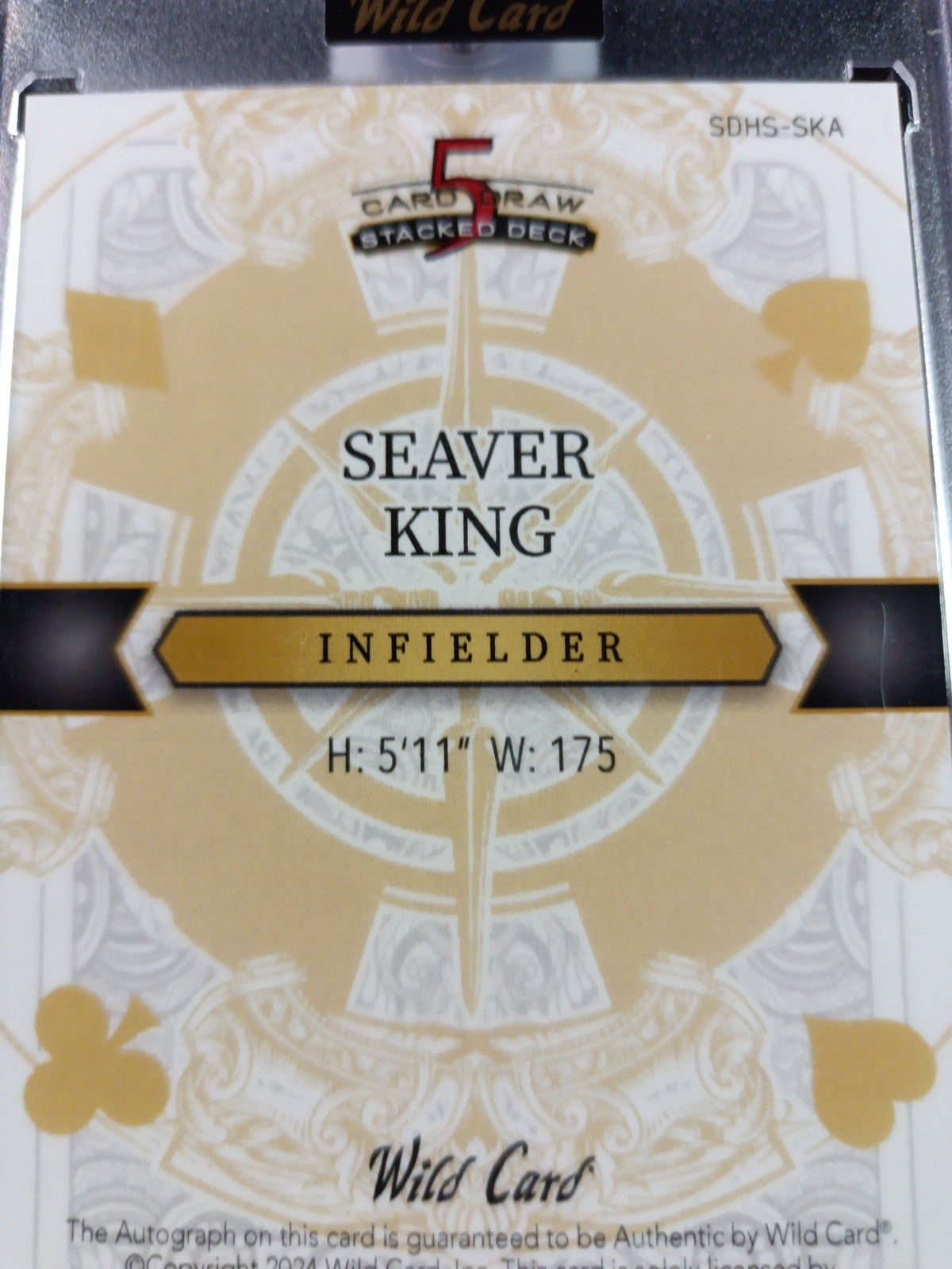 # 1/1 Autograph Seaver Kings Gold Mojo Prizm Refractor Rookie Baseball Wild Card