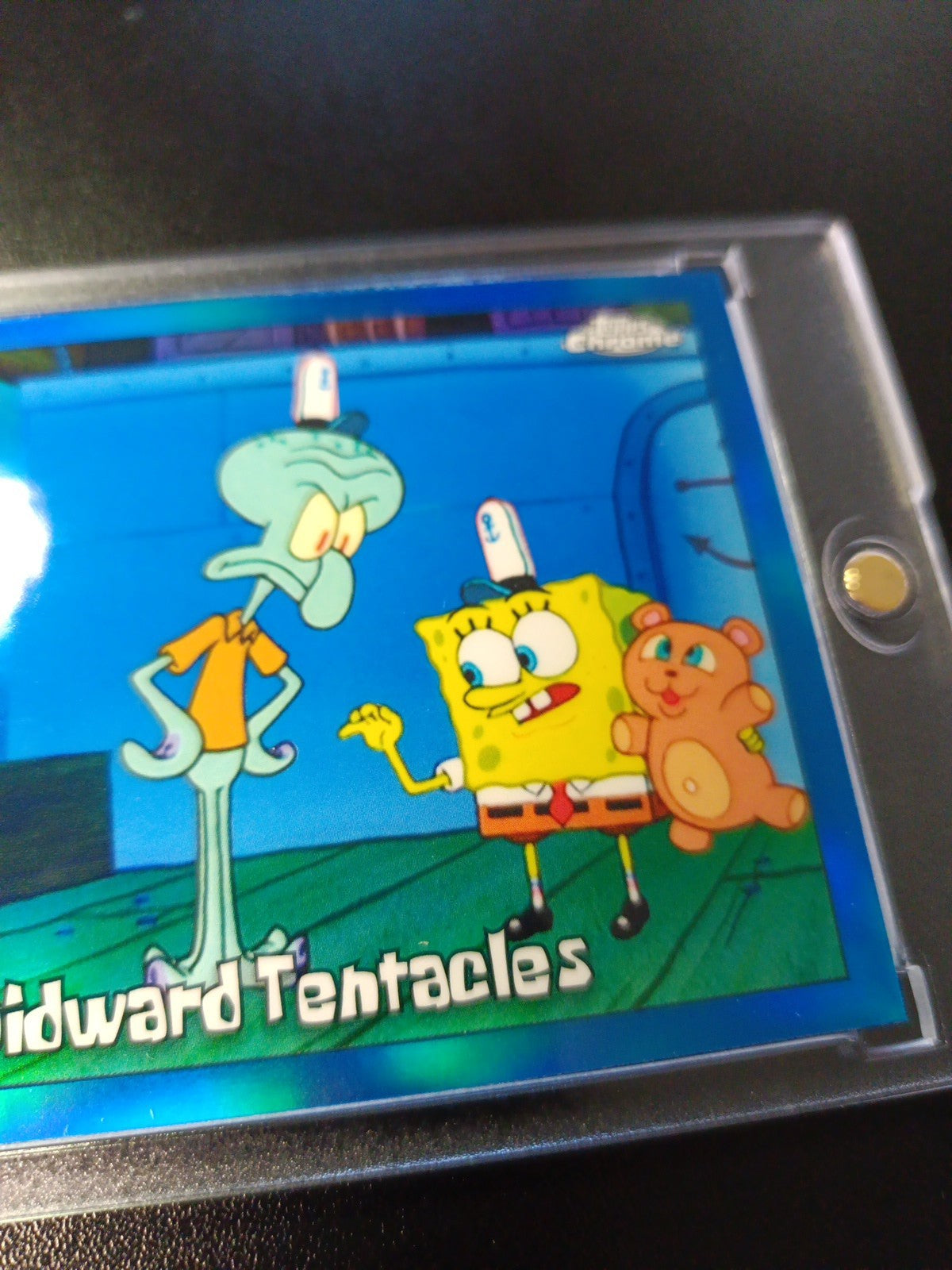 SpongeBob /150 Blue Refractor Squidward Tentacles Krusty Krab Topps 2025 Card
