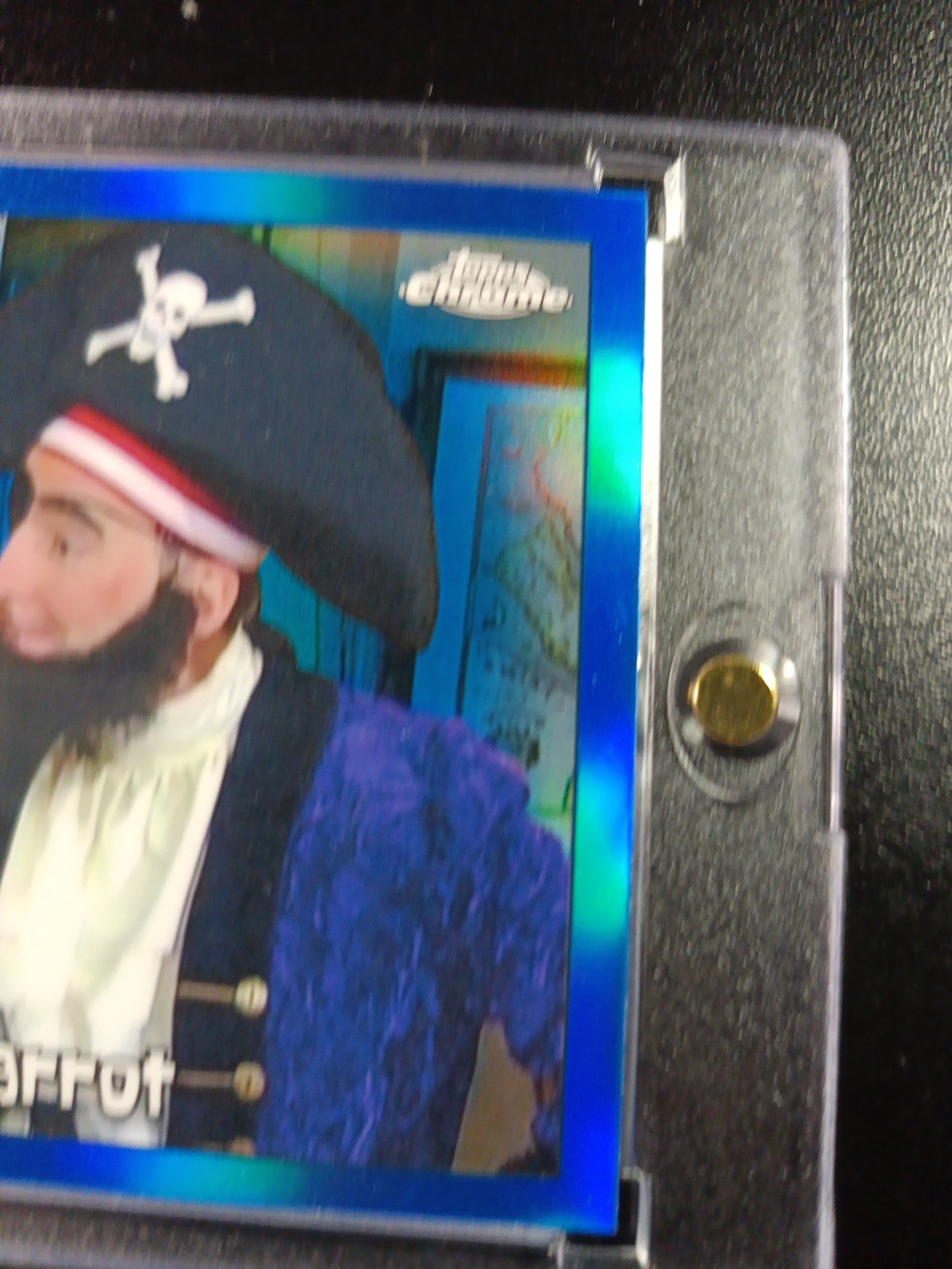 SpongeBob 63/150 Potty The Parrot Patchy The Pirate Blue Refractor Card /150