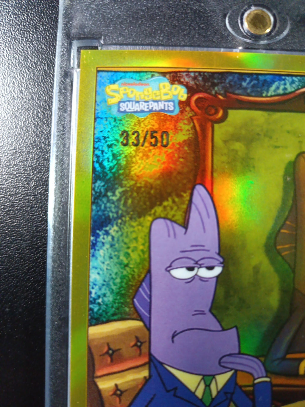 SpongeBob 33/50 Gold Refractor Don Grouper Card Topps Chrome /50