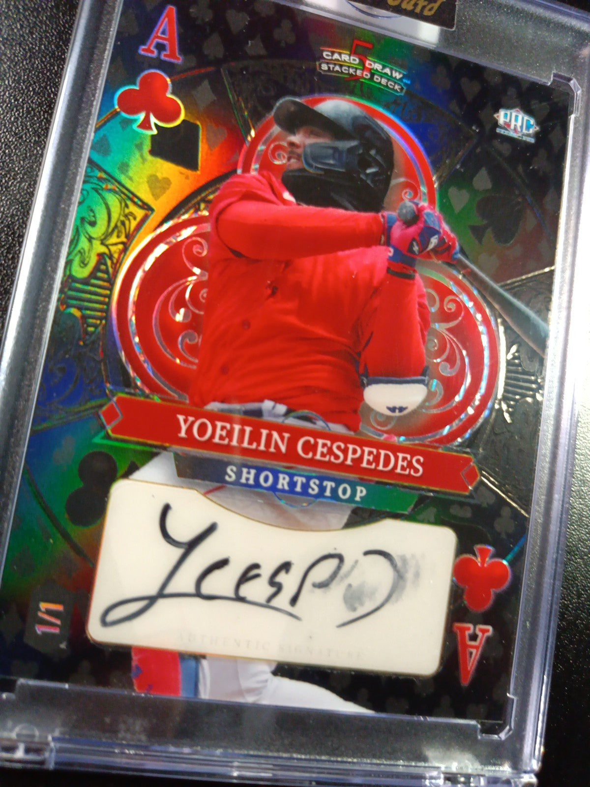 Yoeilin Cesperes # 1/1  Autograph Rare Rookie MLB Baseball Card Refractor 