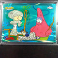 SpongeBob 121/199 Firmly Grasp It Squidward Aqua Lava Refractor Card Topps /199