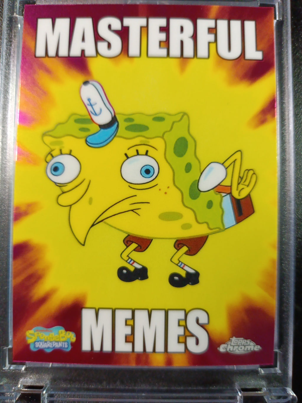 SpongeBob Masterful Memes Mocking SpongeBob Card Topps Case Hit MM-5