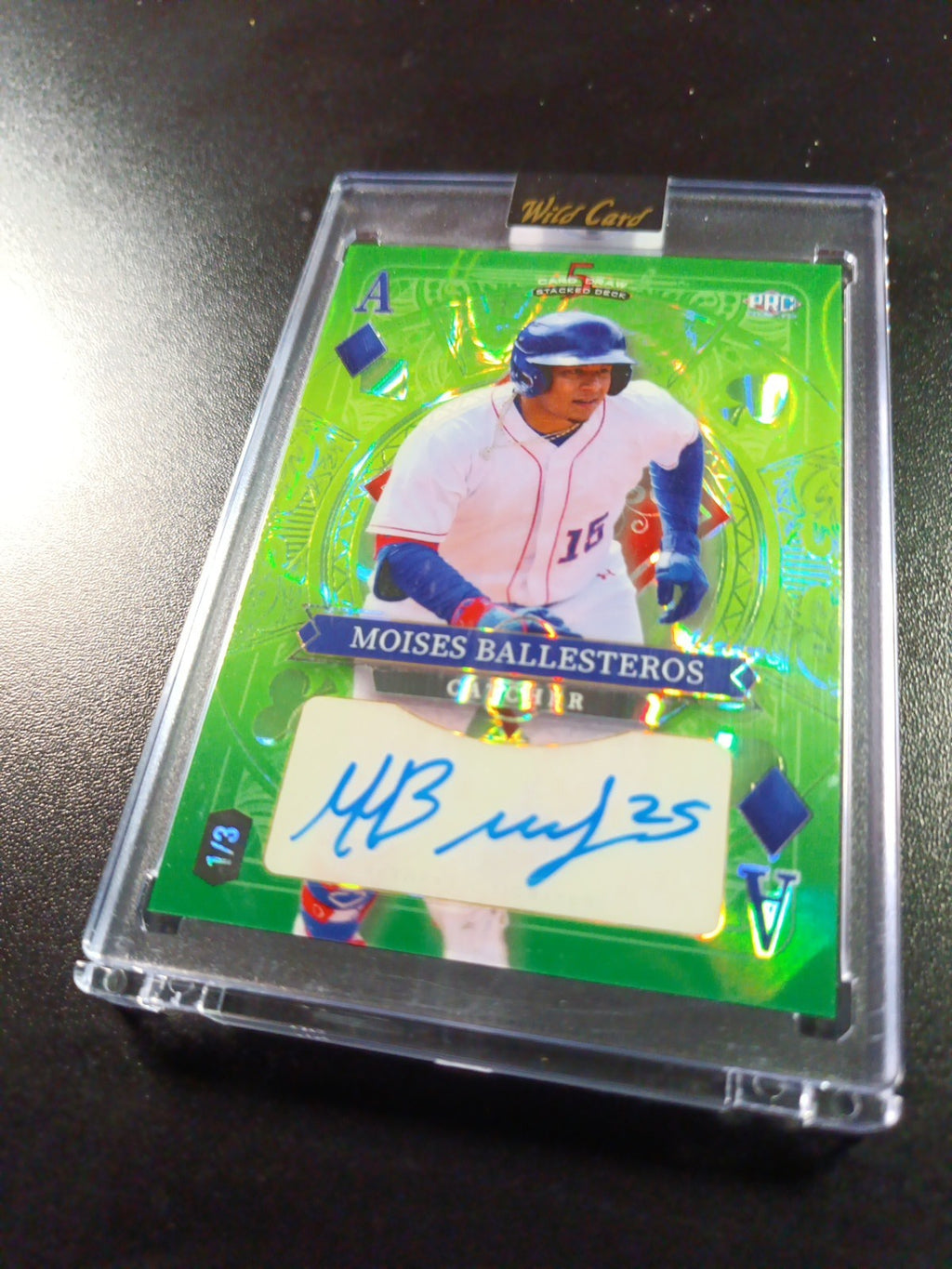 Moises Ballesteros #1/3 Autograph Rare Rookie MLB Baseball Card Wave Prizm