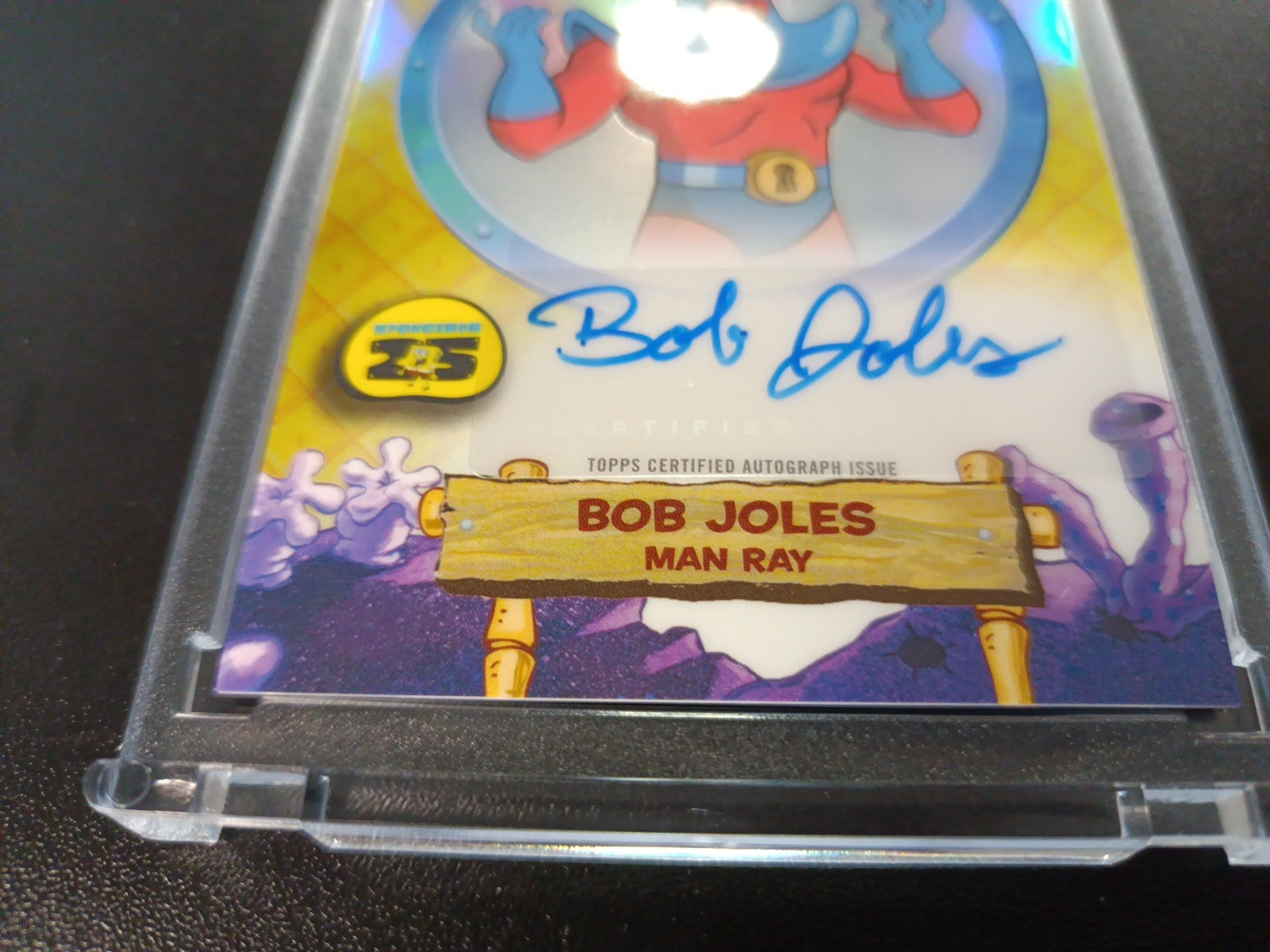 SpongeBob Autograph Man Ray Bob Joles Topps Chrome 2025 Refractor Card