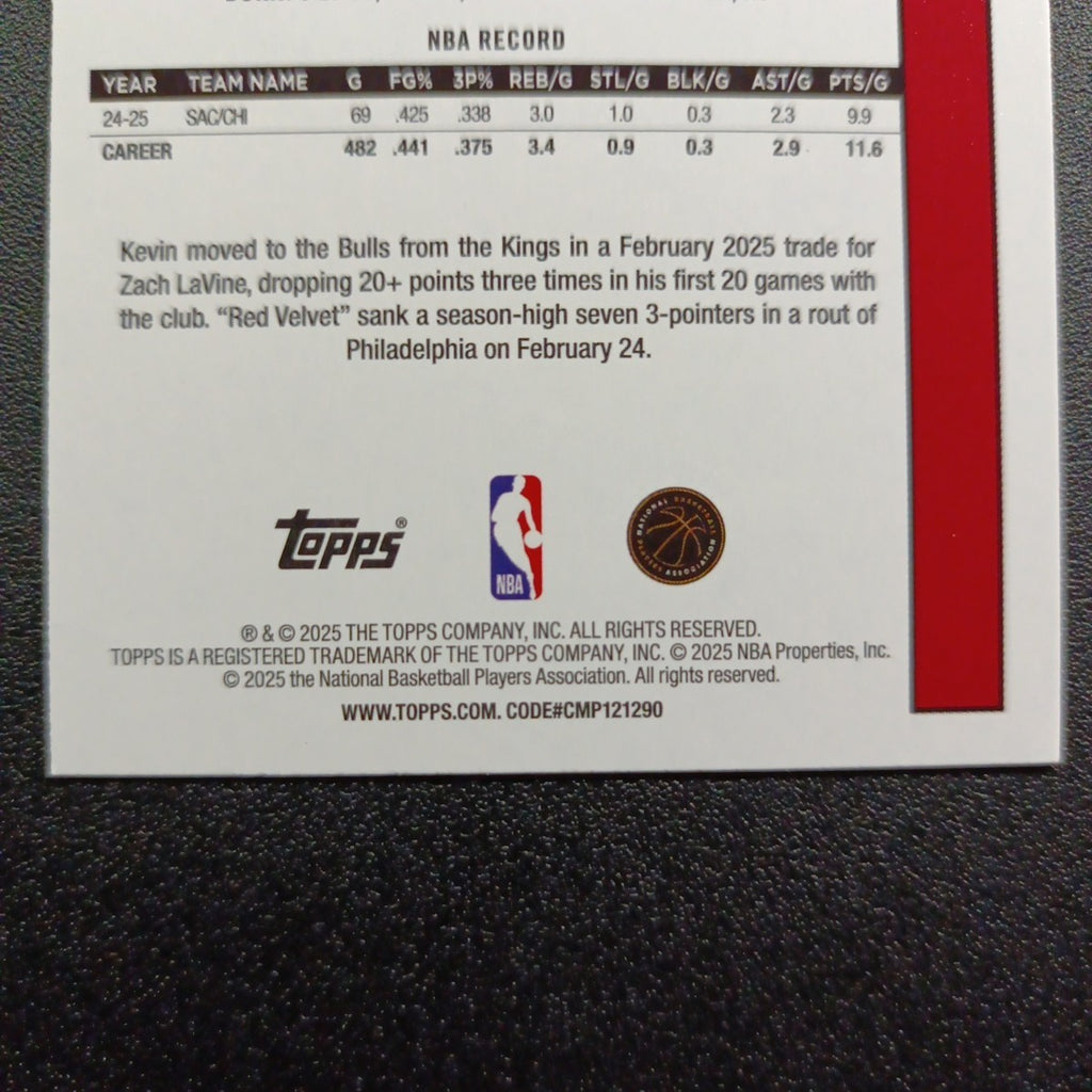 2025-26 Topps Basketball Card Kevin Huerter Silver Foil 45th Anniversary