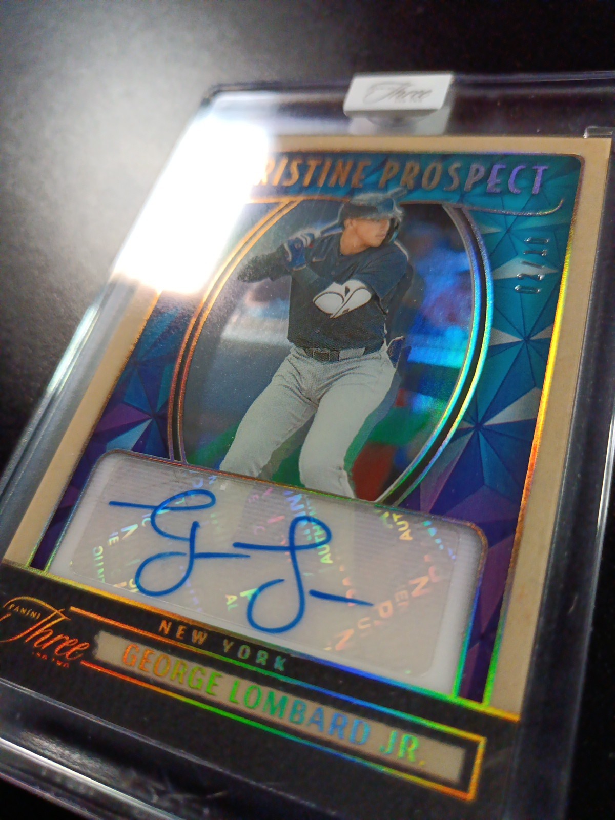 Autograph George Lombard Jr # 2/10 Gold Foil Panini W/ Case Yankees Rookie  /10