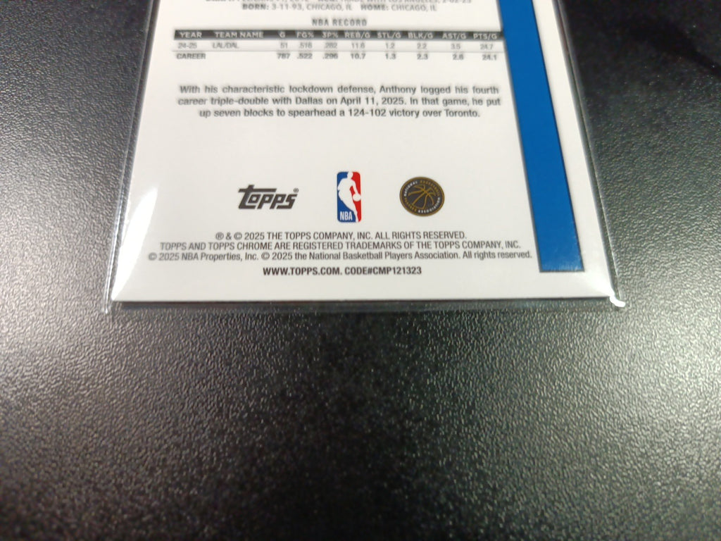Mojo Refractor Anthony Davis 45th Anniversary Card 25-26 Topps Basketball NBA