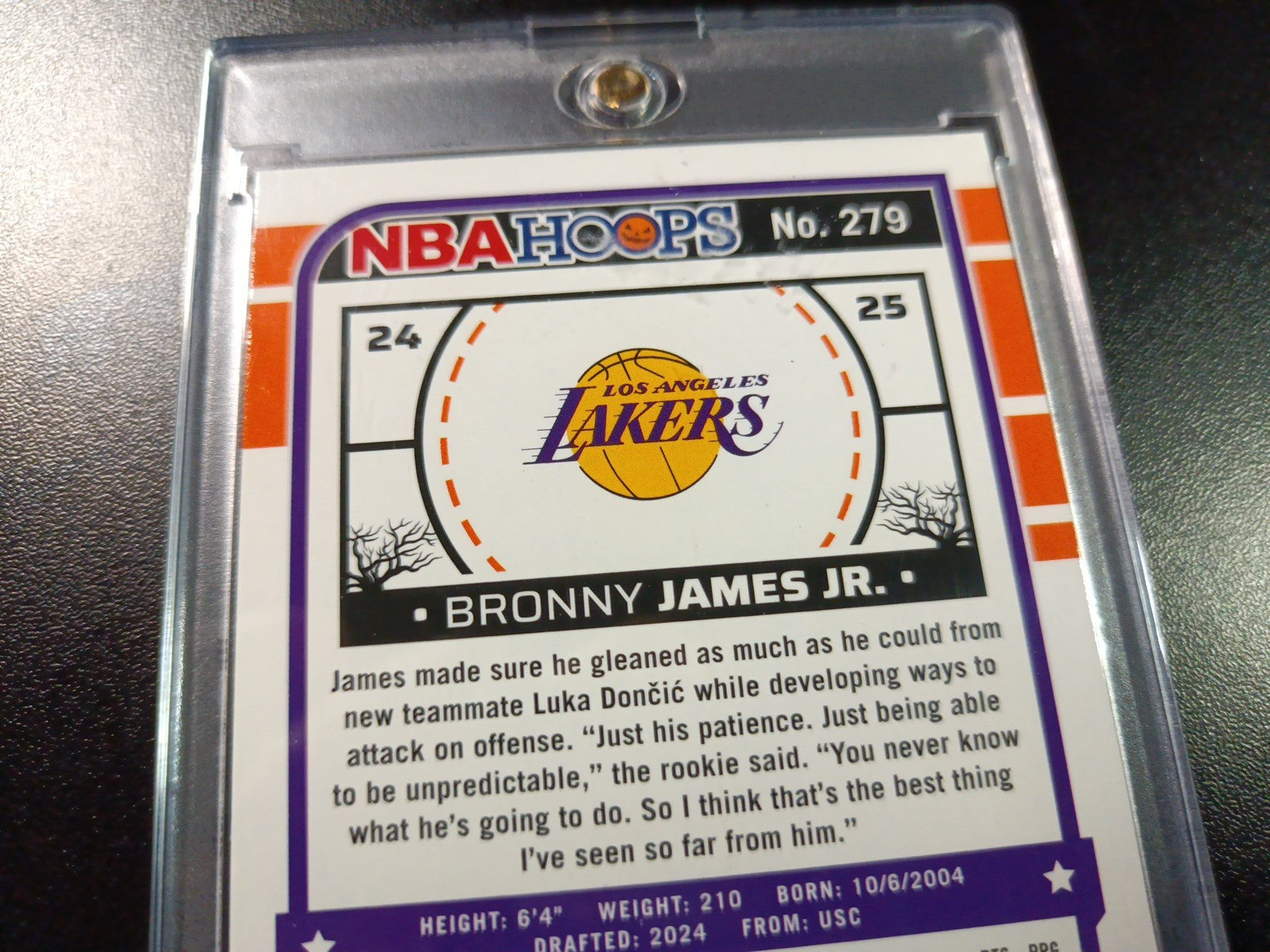 Bronny James Jr Rookie Web Holo NBA Haunted Hoops 2024-25 Basketball Card Lakers