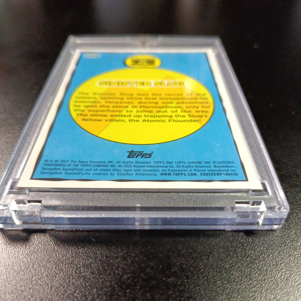 SpongeBob 29/50 Gold Refractor Sinister Slug Topps Chrome 2025 Worm Card /50