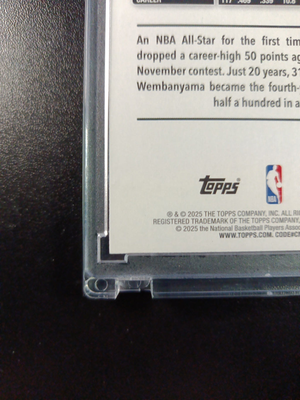 Victor Wembanyama Season Tip Off Foil Card 2025-26 Topps Basketball Card