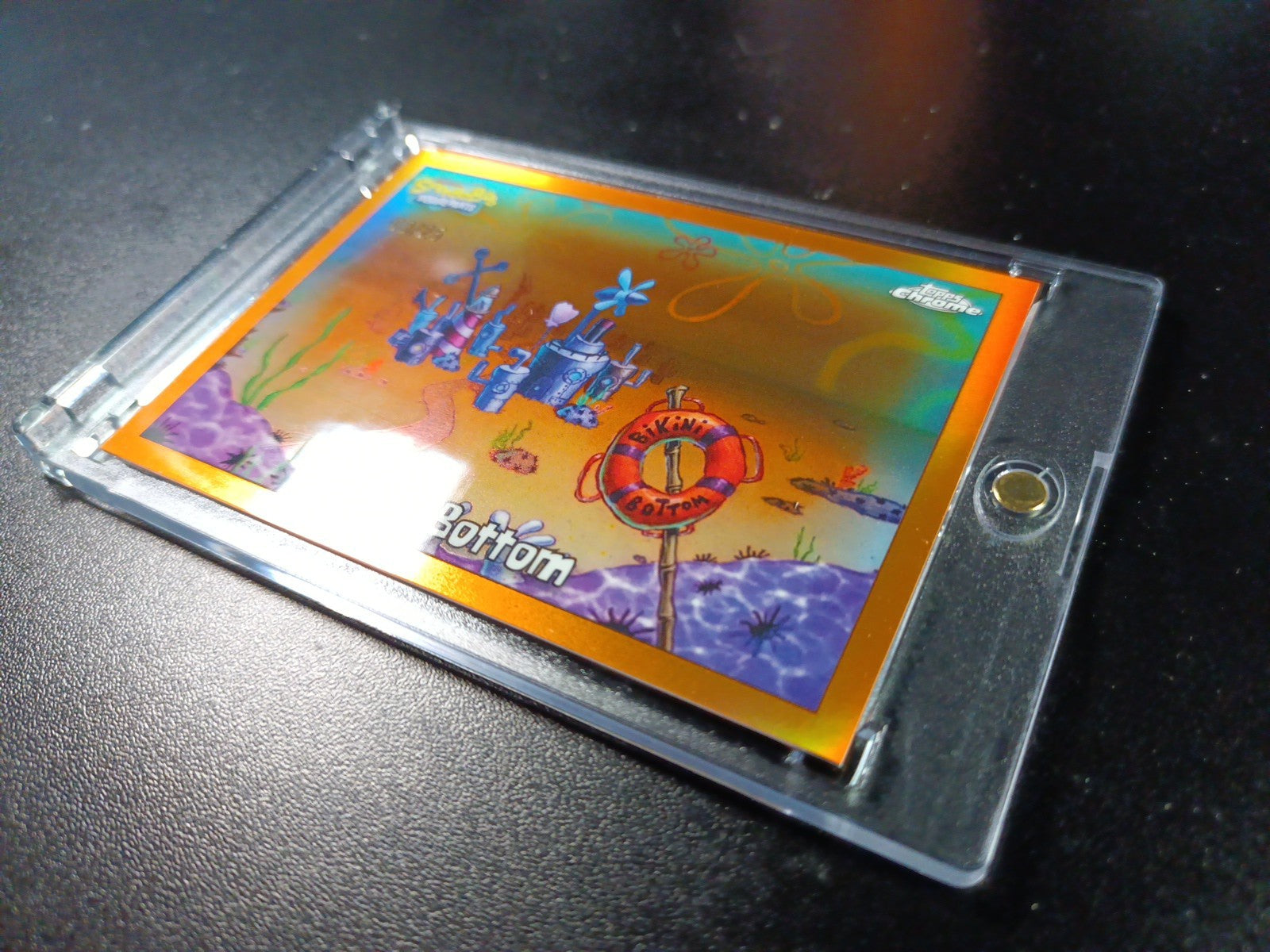 SpongeBob #3/25 Bikini Bottom Orange Refractor Card Topps Case Hit Low Number 