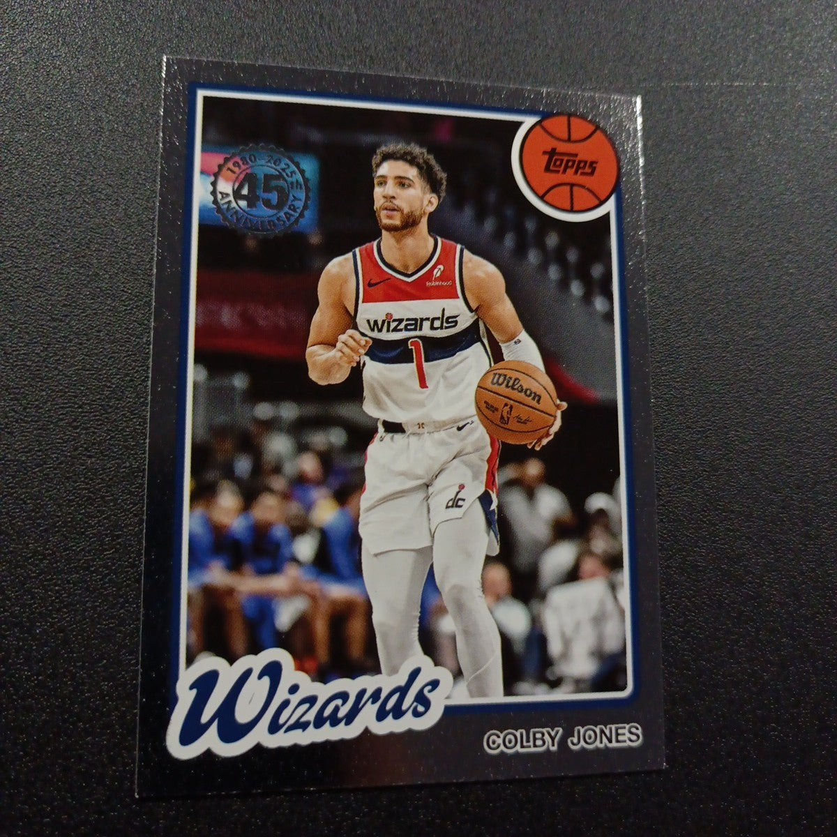 2025-26 Topps Basketball Card Colby Jones Silver Foil 45th Anniversary