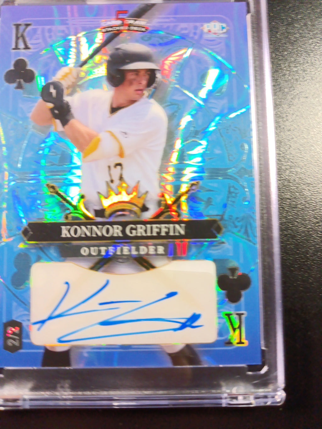 # 2/2 Autograph Konnor Griffin Blue Lava Prizm Refractor Baseball Wild Card
