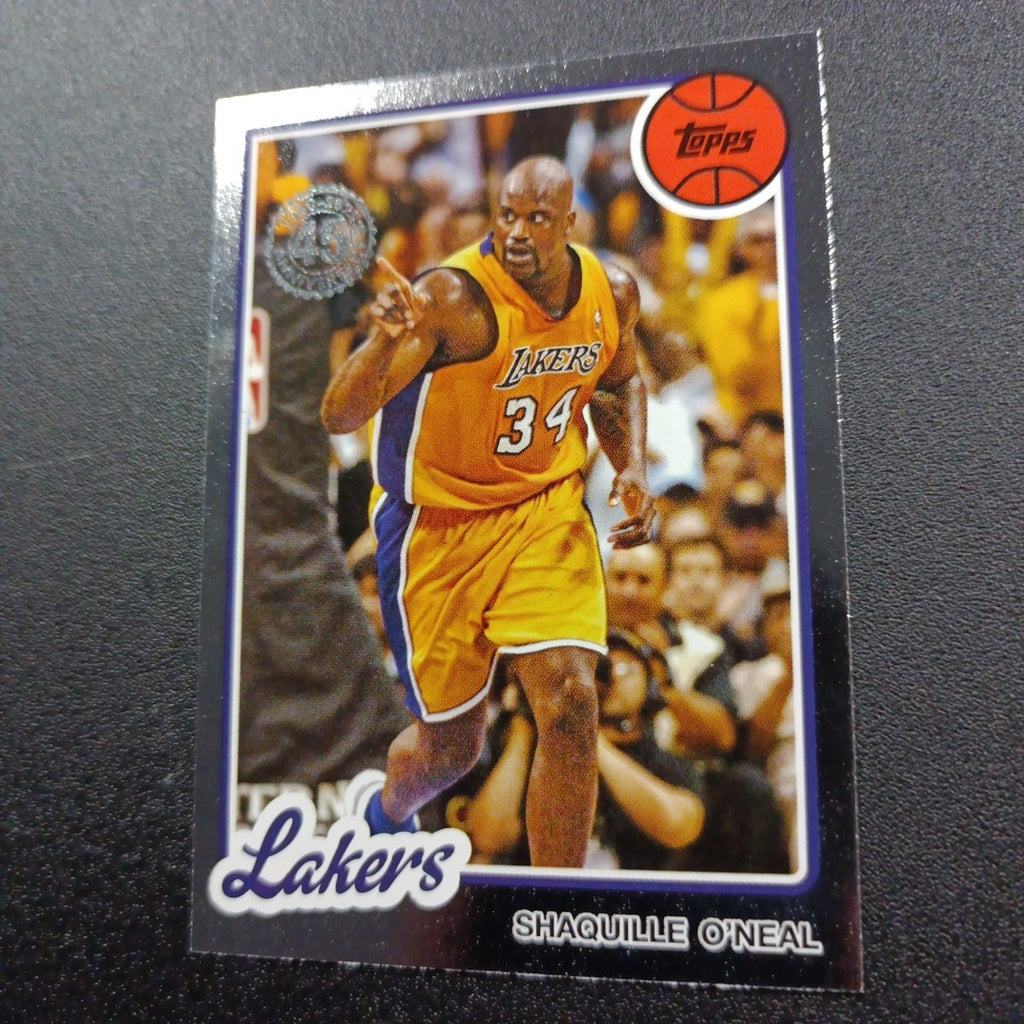 2025-26 Topps Basketball Card Shaquille O'Neal Silver Foil 45th Anniversary