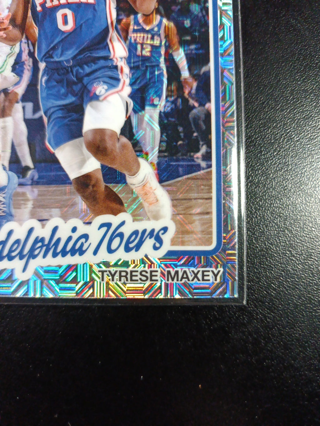 Mojo Refractor Tyrese Maxey 45th Anniversary Card 2025-26 Topps Basketball NBA